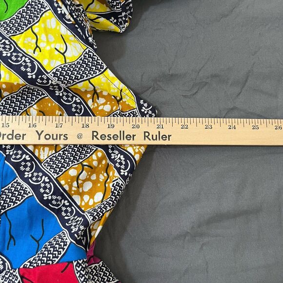 Shenbolen Top Womens Size 2XL Maxi Flared Long Shirt African Print Ankara NWT - Picture 7 of 10